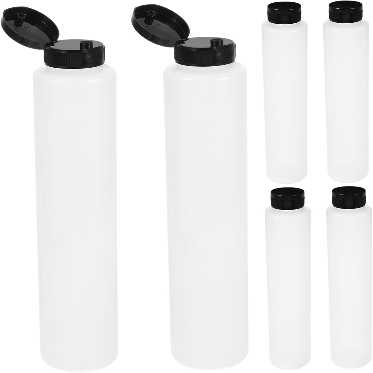 CIYODO 6pc 240ml Condiment Squeeze Bottles with Caps