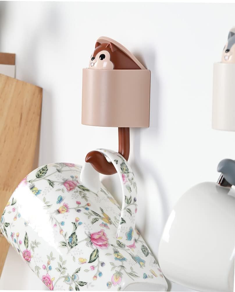 Cute Squirrel Keychain Hooks for Kids and Home Decoration