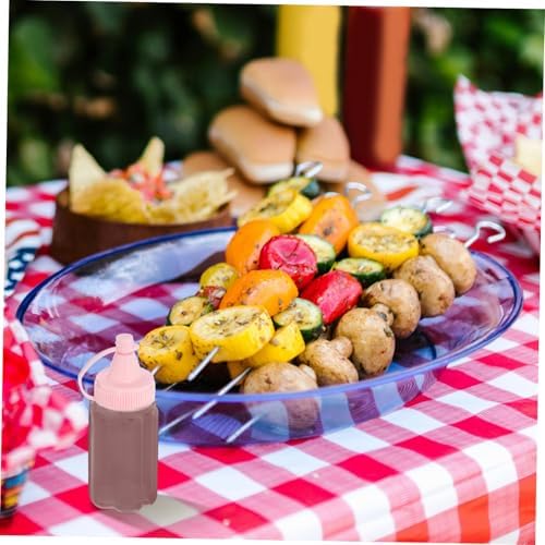 VINTORKY 4PCS Reusable Condiment Squeeze Bottles 60ml Salad Dressing Storage Set