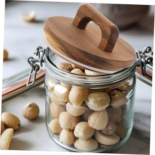 SHOWERORO Reusable Wood Mason Jar Lid with Silicone Seal