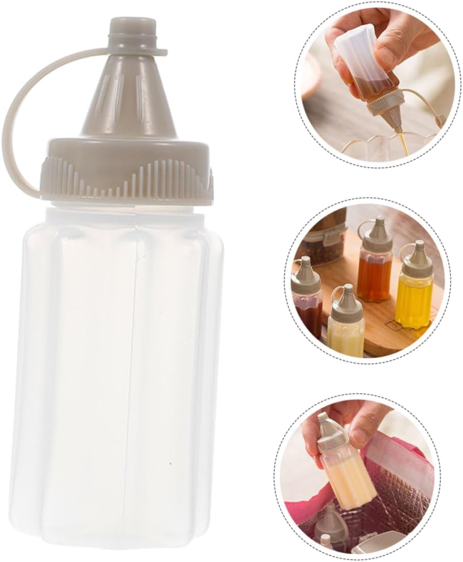 12pcs Mini Leakproof Condiment Squeeze Bottles for Home Commercial Use