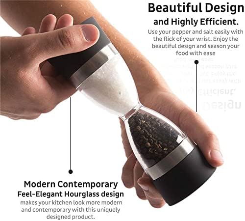 SAHKGYE 2 in 1 Salt Pepper Mill Grinder Set