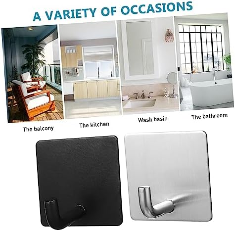FOMIYES Chrome Bathroom Towel Hooks Adhesive