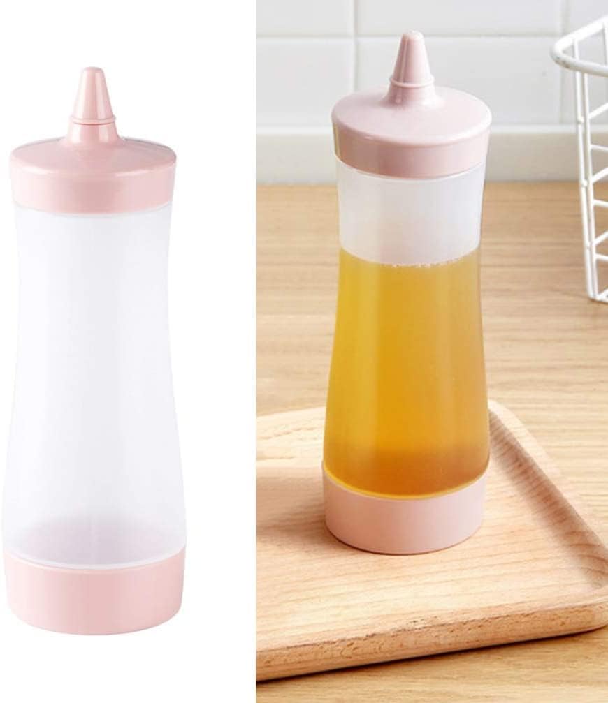 3 Pack Condiment Squeeze Bottles 12oz Pink BPA Free Set