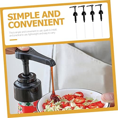 4Pcs Kitchen Oil Dispenser Pump Set for Syrup and Condiments