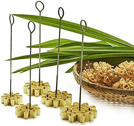 Lungcha DOK JOK Brass Flower Cookie Mold 6cm