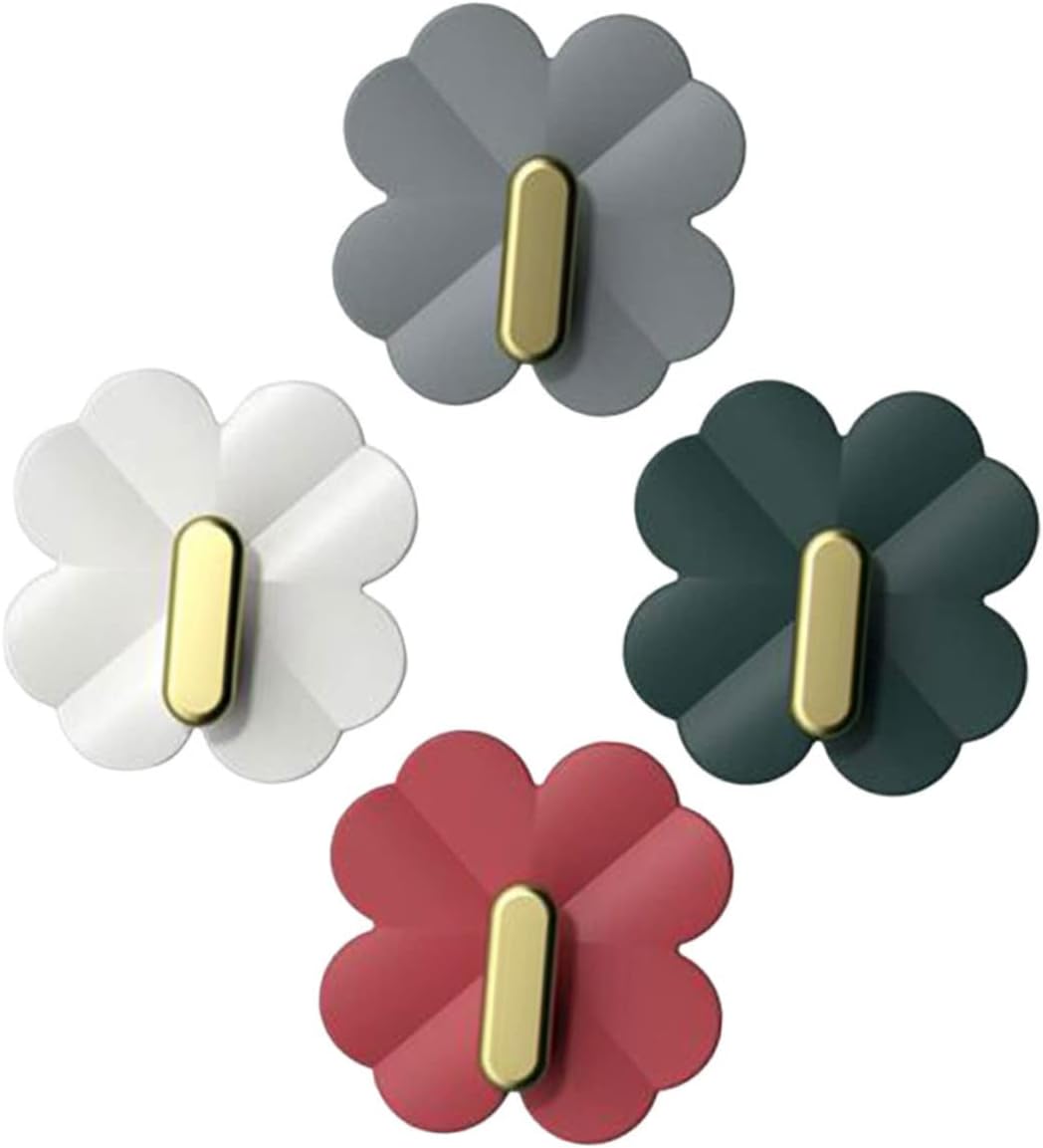 PRETYZOOM 4Pcs Cartoon Adhesive Wall Hooks
