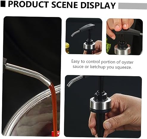 HOLIDYOYO 2pcs Stainless Steel Sauce Bottle Nozzle Set