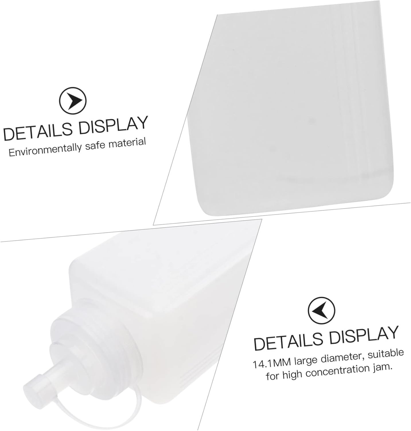 HOLIDYOYO Square Squeeze Bottles for Lunch Box and Salad Use