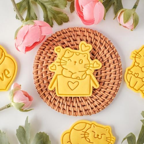 3D Cat Cookie Cutter Set for Baking Fun