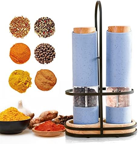 AttreX Spice Grinder Set with Holder and Adjustable Coarseness