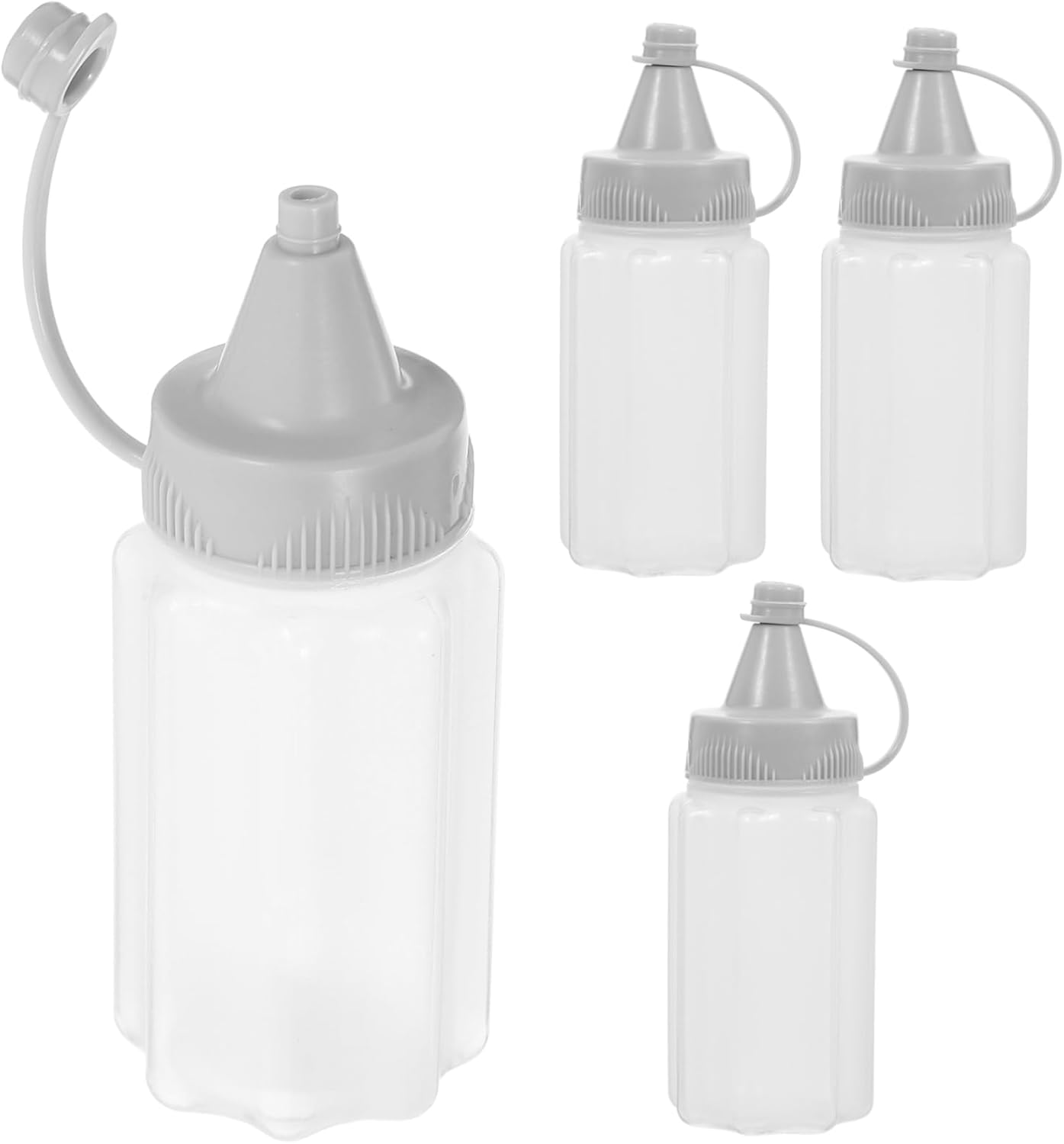 3 Sets Reusable Squeeze Condiment Bottles for Outdoor Use