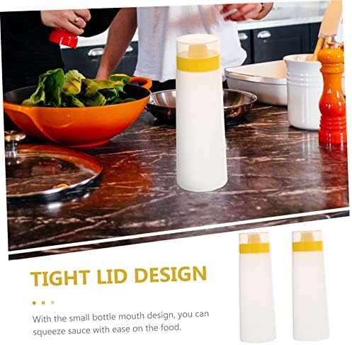 Sauce Bottles with Easy Squeeze Lid for Kitchen Use
