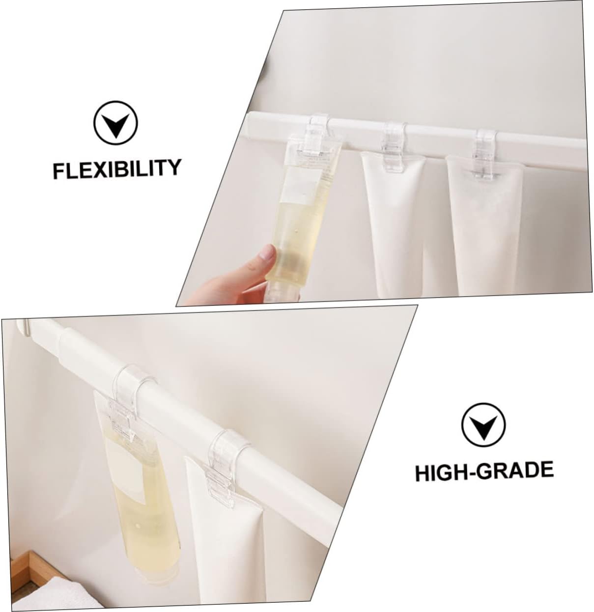 PRETYZOOM 8pcs Modern Wall Hooks for Kitchen Bathroom