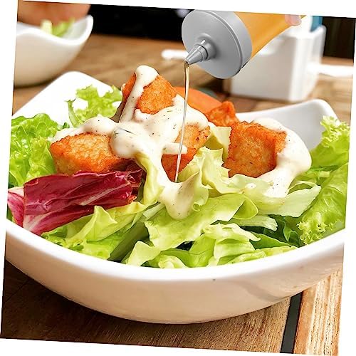 GREENADSCAPE Squeeze Bottle Set of 3 Leakproof Ketchup Mustard Sauce Bottles