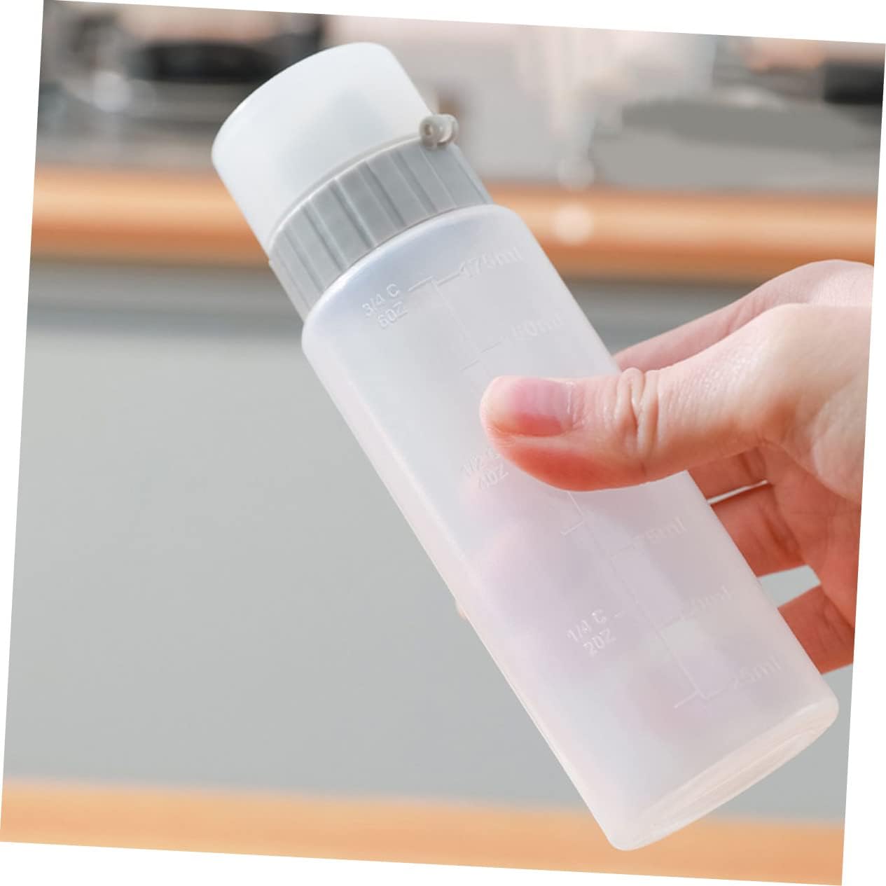 2pcs Reusable Condiment Squeeze Bottles Grey PP