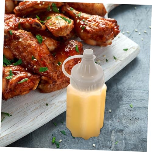 Reusable Sauce Dispenser Bottles Mini Squeeze Bottles for Salad Dressing and Oils