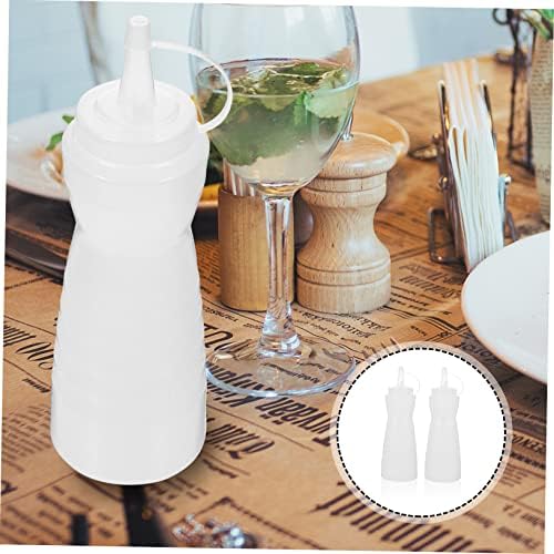 2Pcs Condiment Squeeze Bottle 400ml with Nozzle