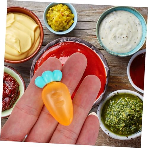 Set of 6 Mini Condiment Squeeze Bottles for Picnic and Travel