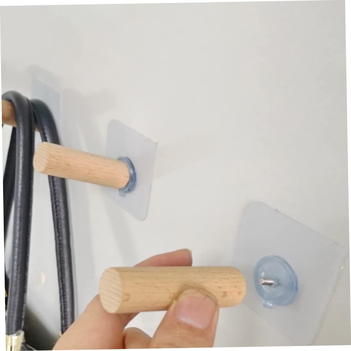 HOOTNEE 6pcs Extra Long Self-Adhesive Wall Hooks