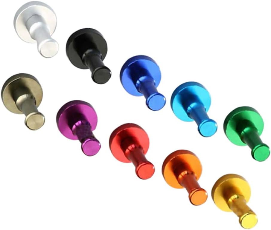 Luxshiny 10 Pcs Solid Aluminum Wall Hooks 1