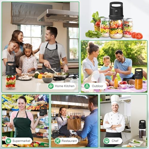 Miisekmy Electric Mason Jar Vacuum Sealer Kit