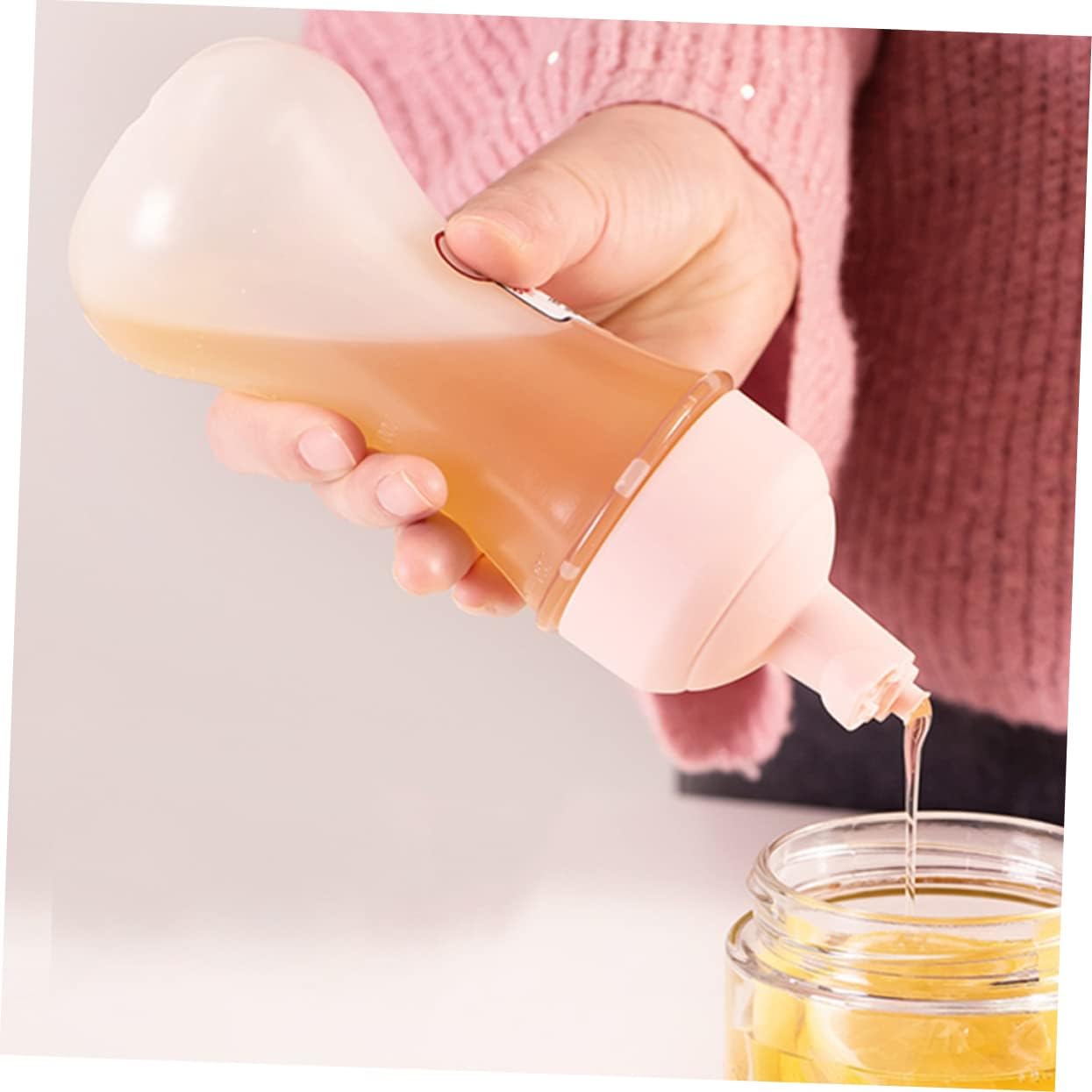 2Pcs 350ml Squeeze Sauce Bottles with Measurement Markings