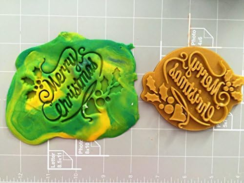 Merry Christmas Fondant Embosser Stamp Cookie Cutter