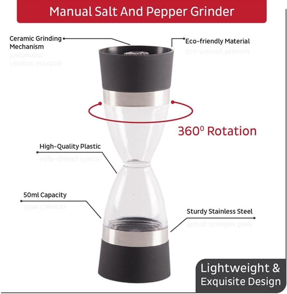 SAHKGYE 2 in 1 Salt Pepper Mill Grinder Set