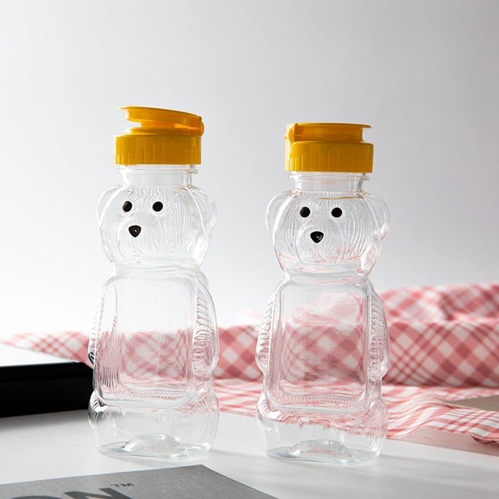 Yellow Plastic Bear Honey Bottle 8 Oz