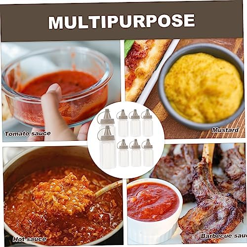 CIYODO 8PCS Squeeze Bottles Set for Condiments Kitchen Use