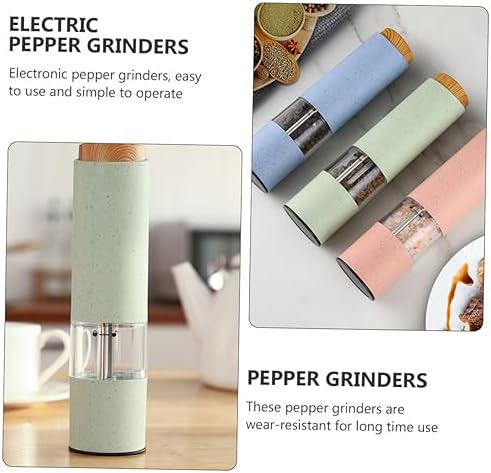 Battery-Powered Pepper Grinder Set 2PCS Non-Slip Base