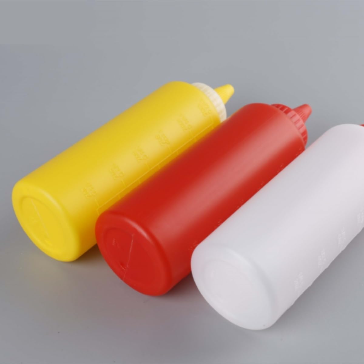 KLEYE 5PCS Salad Sauce Squeeze Bottles with Scale