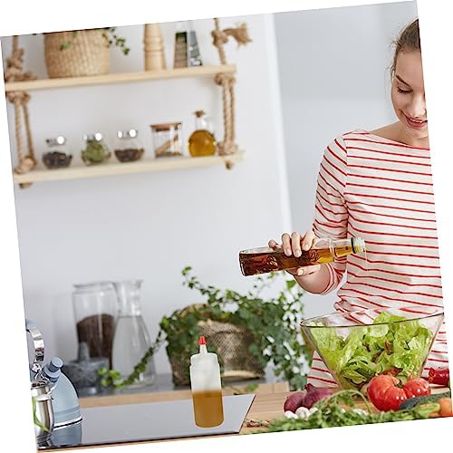 10pcs Clear Condiment Squeeze Bottles with Lids Set