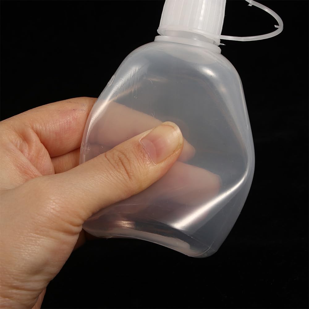 100ml Soft Plastic Condiment Squeeze Bottle with Tip Cap