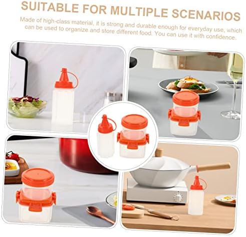 DECHOUS 2 Sets Condiment Bottles with Lids for Kitchen Storage 1