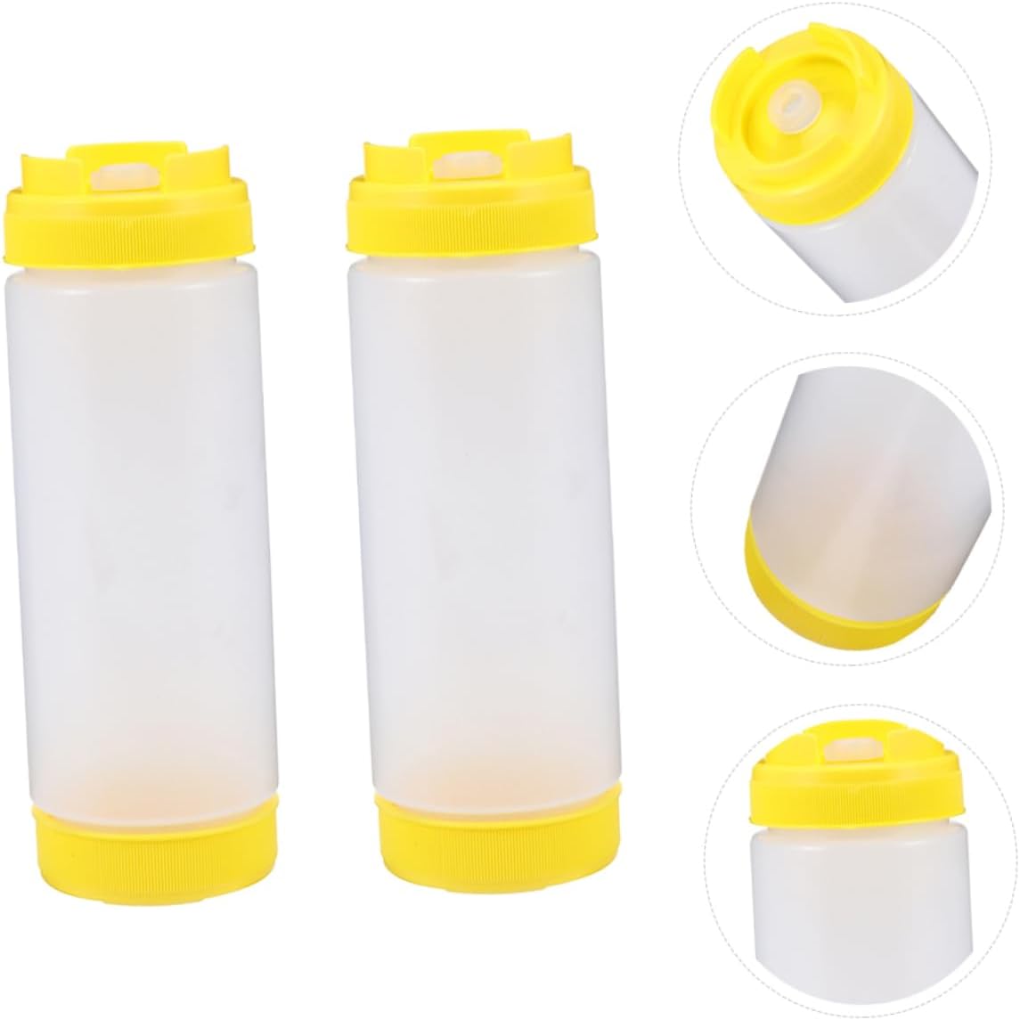 Set of 2 Squeeze Bottles for Ketchup Jam Mustard and Olive Oil