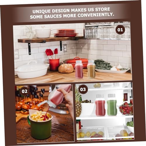 CIYODO 4PCS Mini Sauce Bottles Safe Material Leakproof Kitchen Condiment Containers