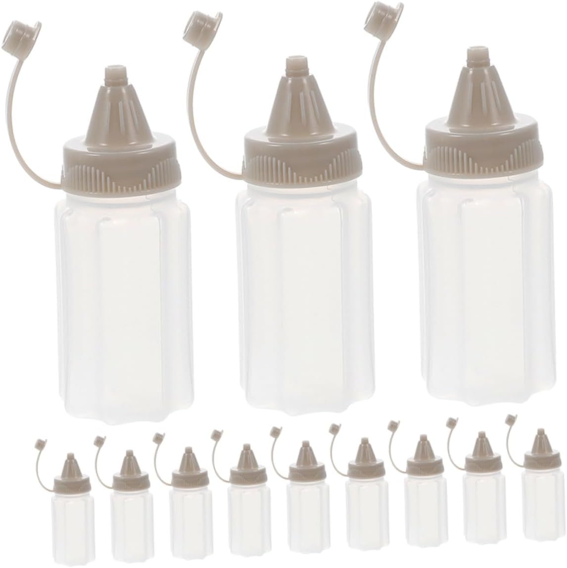 12pcs Mini Leakproof Condiment Squeeze Bottles for Home Commercial Use