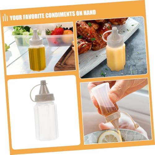 12 Pack Reusable Mini Sauce Squeeze Bottles