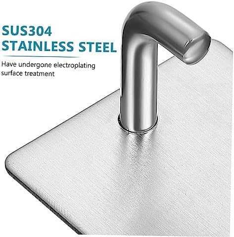Ipetboom Modern Wall Hooks 4pcs Adhesive Chrome