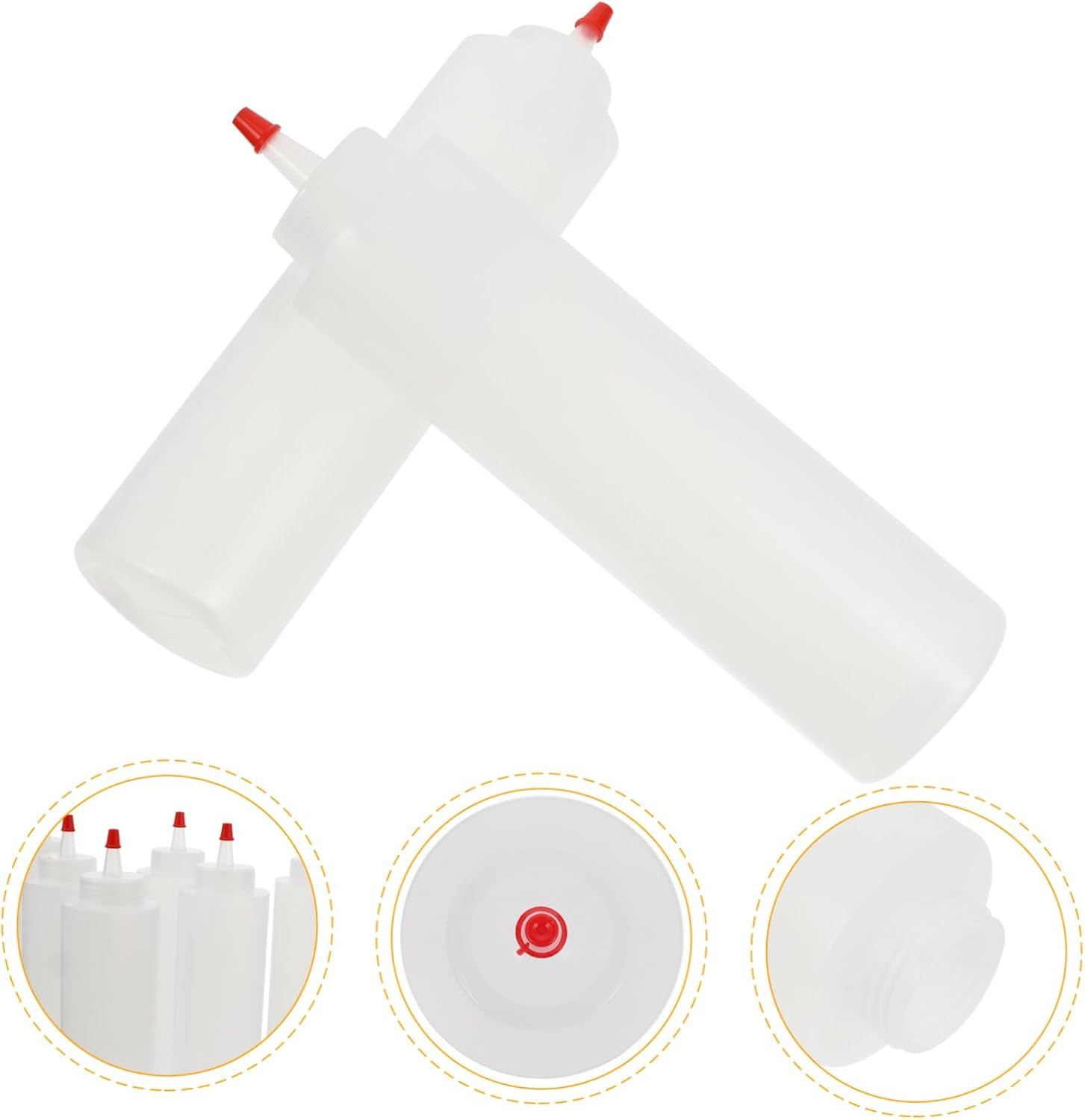 CIYODO 6pcs Lightweight Squeeze Condiment Bottles Leakproof