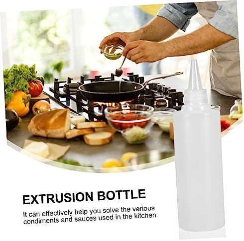 6 Pack 250ml Squeeze Bottles with Pointed Tips