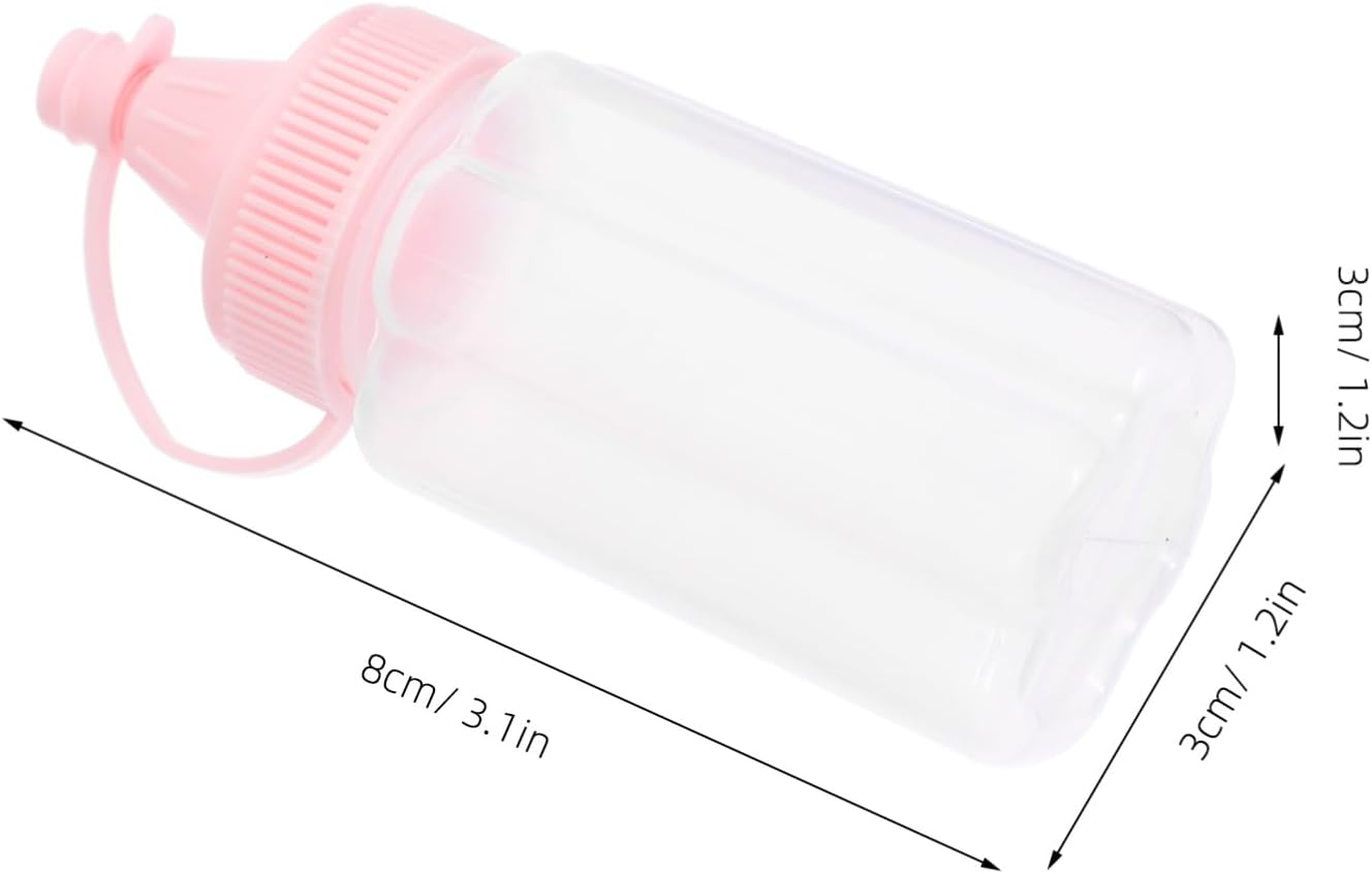 HOLIDYOYO 4pcs Clear Plastic Condiment Squeeze Bottles 1