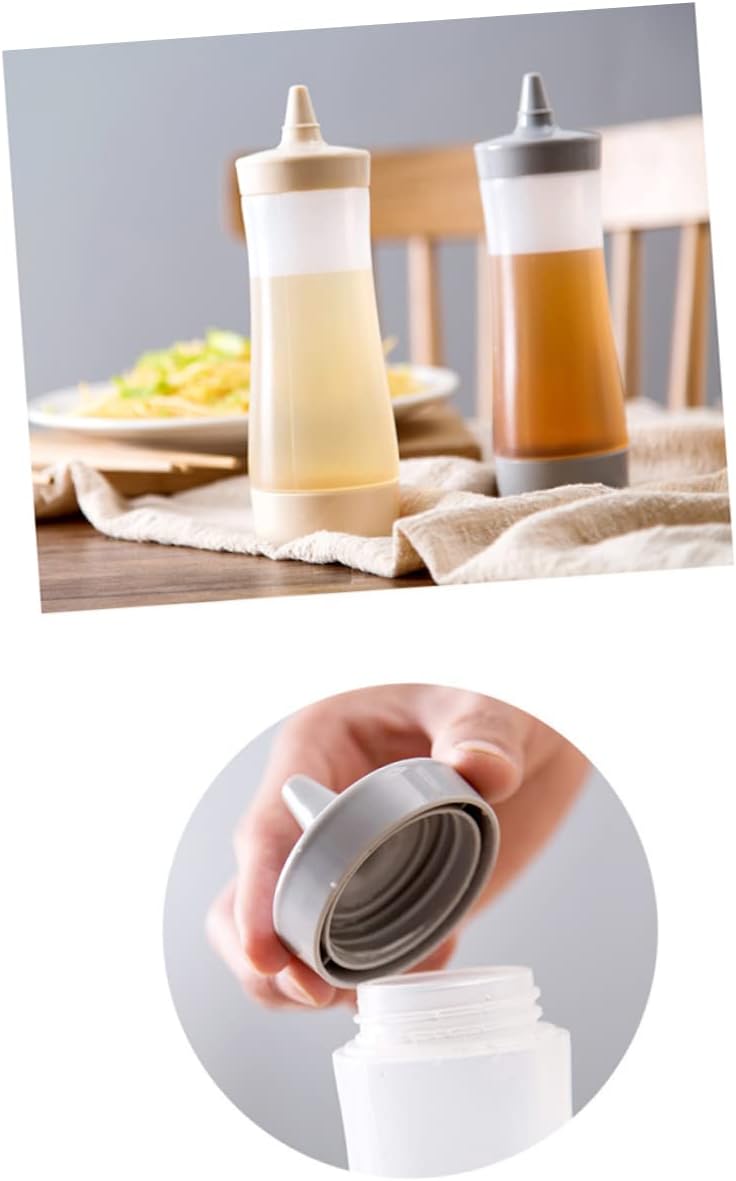 IMIKEYA 350ml Translucent Condiment Squeeze Bottle