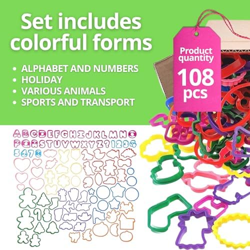 108 Shape Cookie Cutter Set for Baking and Crafting