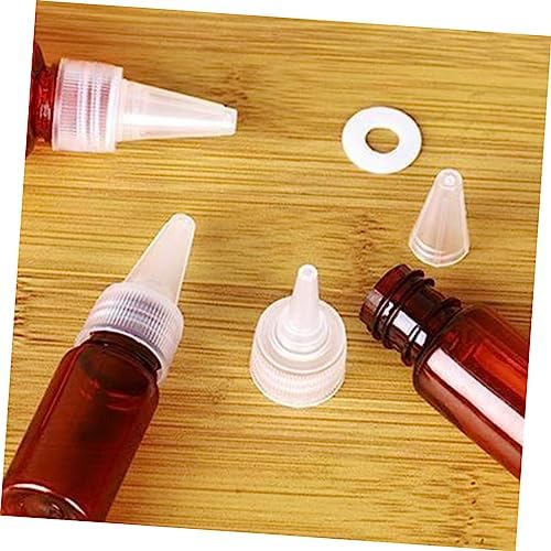 10pcs Reusable Condiment Squeeze Bottles with Spout Cap 1