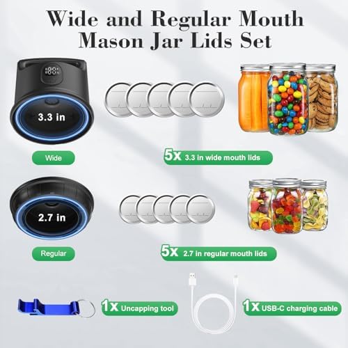 Miisekmy Electric Mason Jar Vacuum Sealer Kit