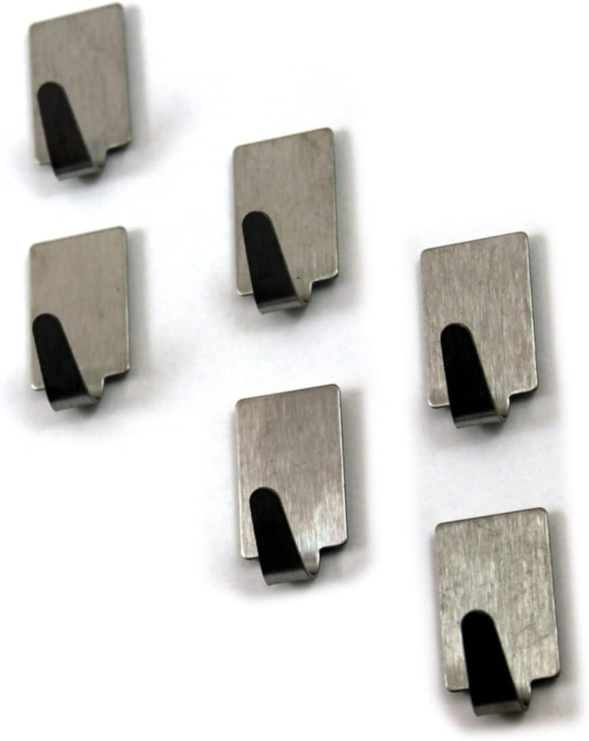 PRETYZOOM 36pcs Adhesive Stainless Steel Hooks for Wall Towel Rack No Drilling