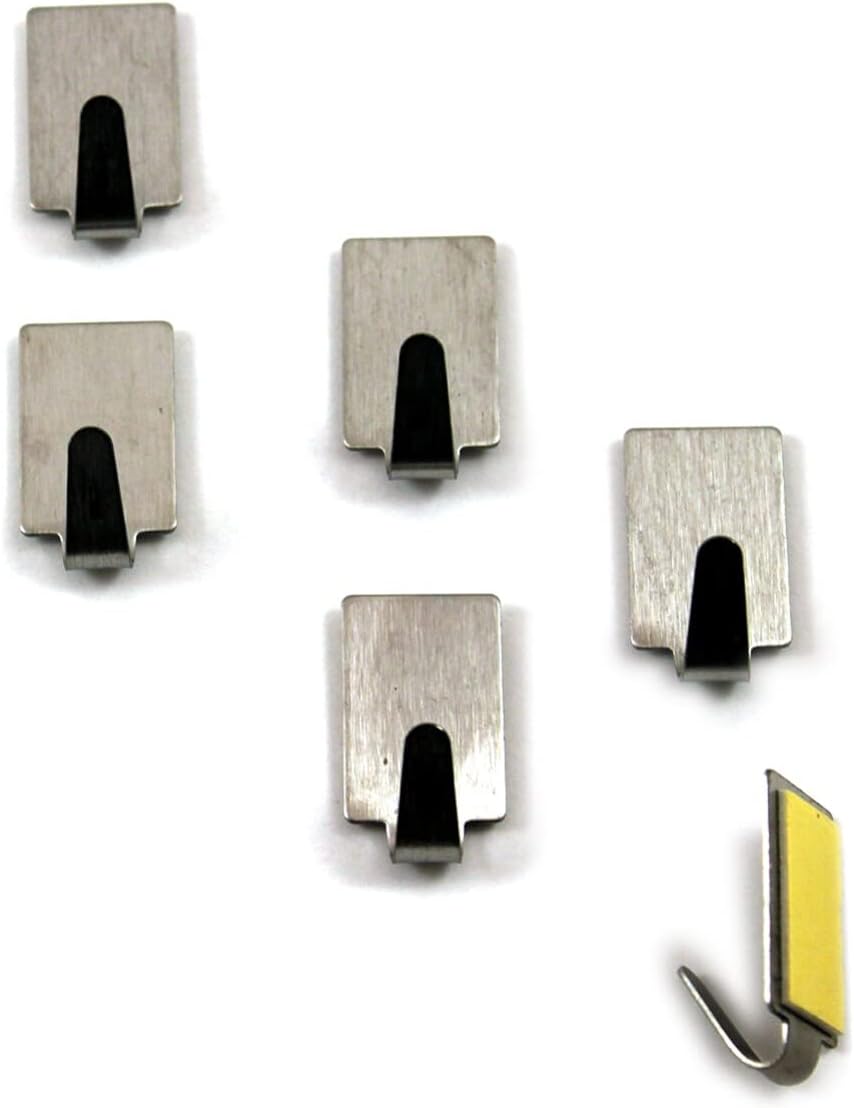 Stainless Steel Hooks 72 Pack Adhesive Kitchen Towel Holder 1